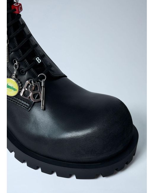 Balenciaga Blue Hummer Lace-Up Boots for men