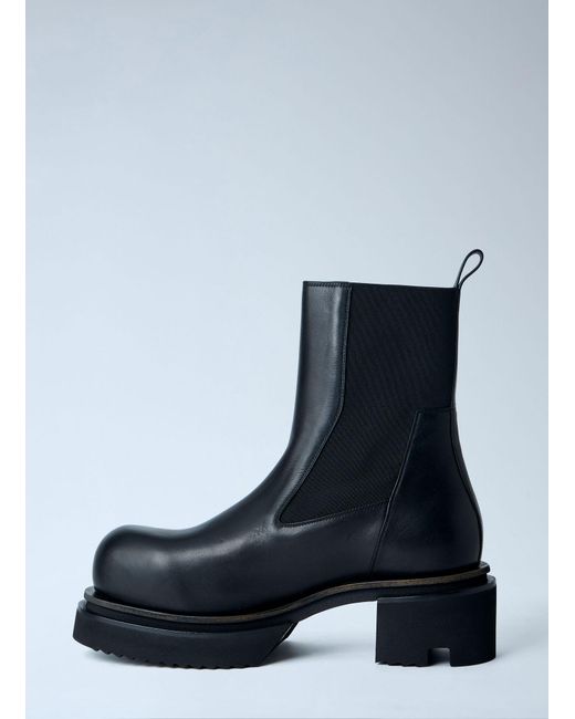 Rick Owens Blue Beatle Bogun Boots for men
