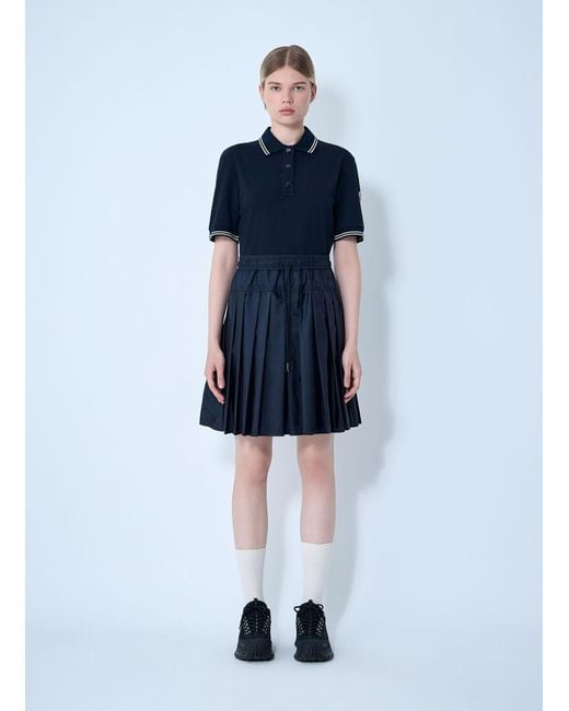 Moncler Blue Piquet Polo Shirt Dress