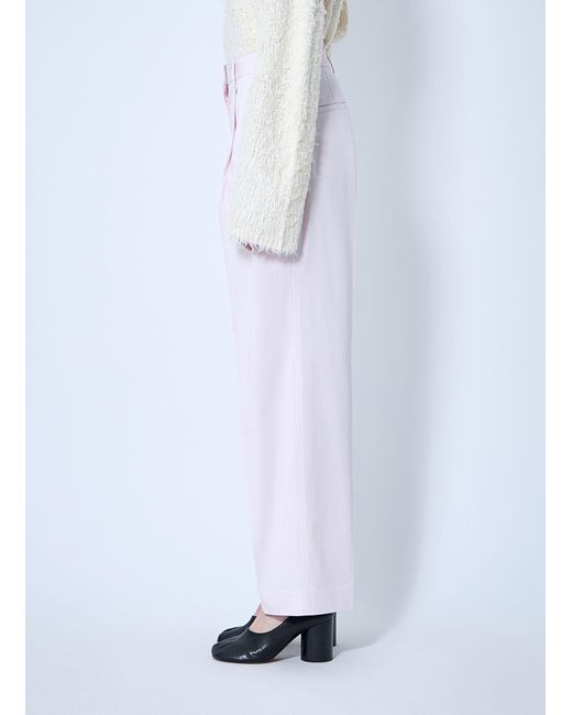 Totême  White Cotton Tailored Pants