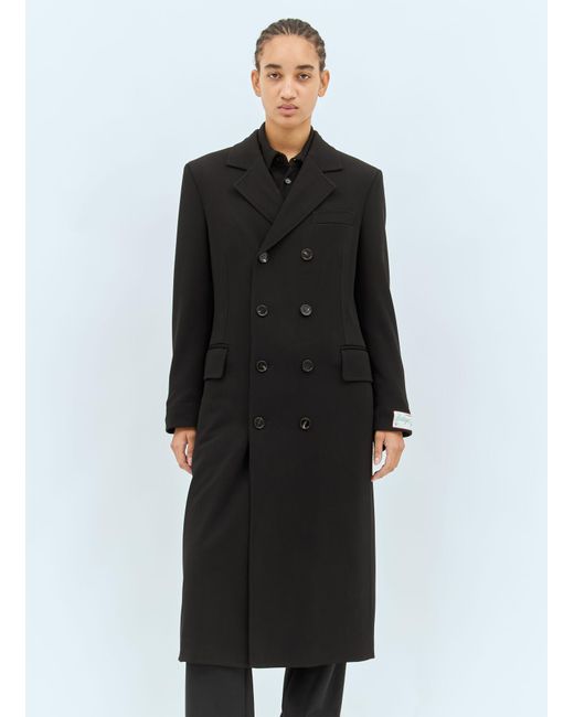 Bottega Veneta Black Matt Fluid Viscose Jersey Coat