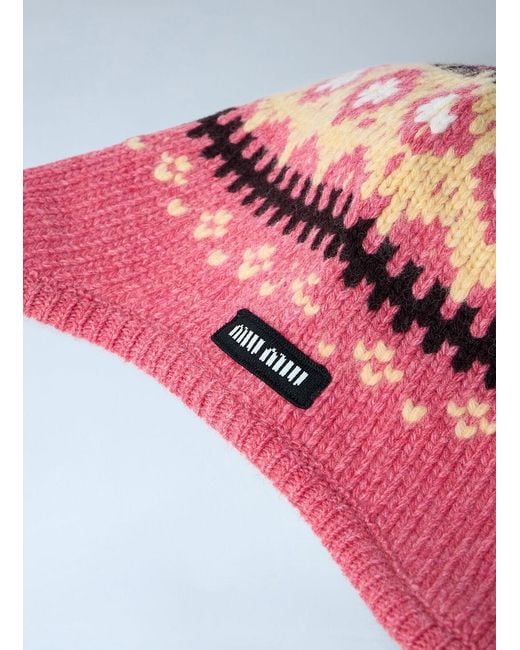 Miu Miu White Wool Hat