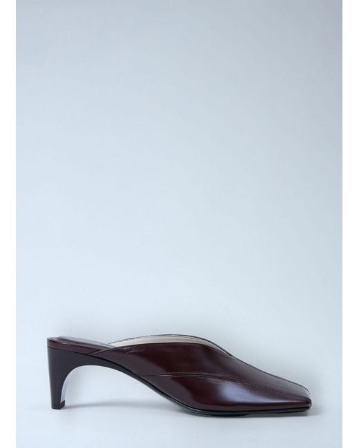 Phoebe Philo Gray Tilt Mules