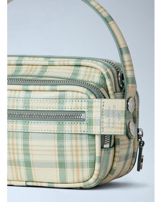 Acne Blue Camero Kit Check Handbag