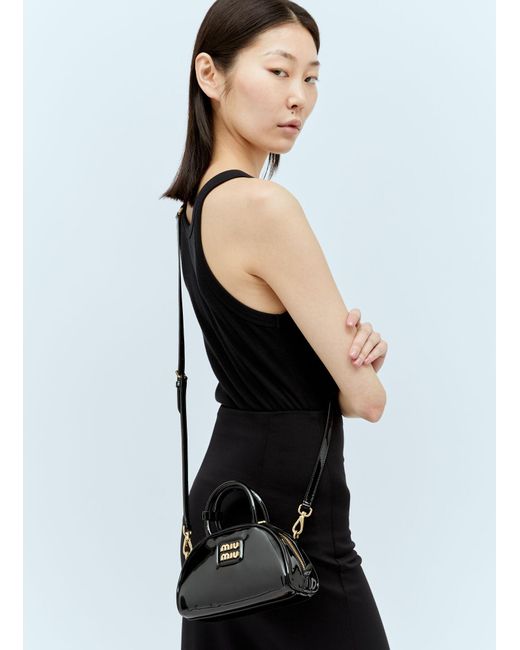 Miu Miu Black Patent Leather Mini Bag