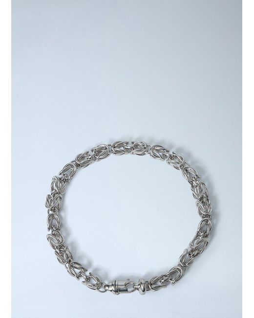 Totême Blue Byzantine Link Statement Collar Necklace