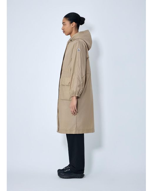Moncler Natural Hooded Parka Coat