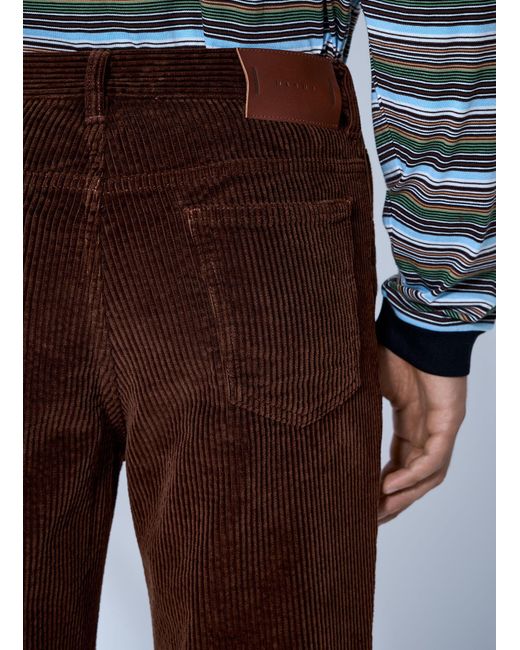 Marni Brown Corduroy Straight-leg Trousers for men