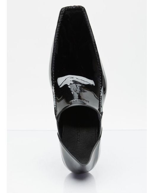 Balenciaga Black Romeo Collapsible-heel Patent-leather Loafers for men
