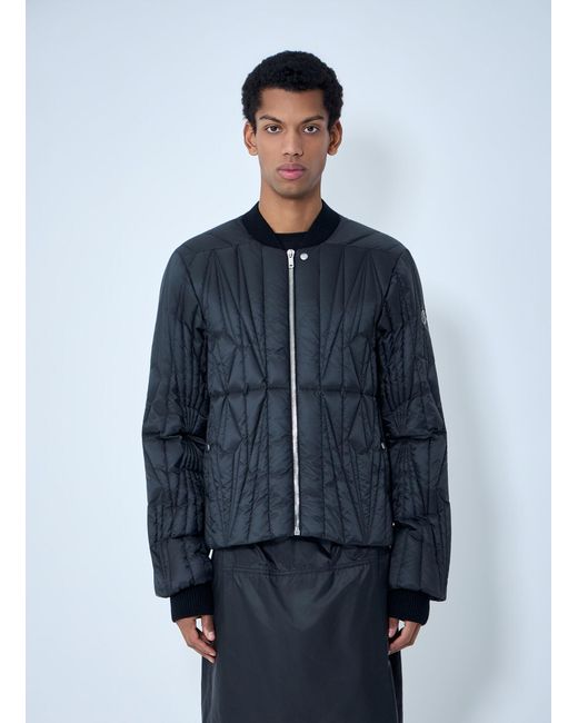 Moncler Blue Rick Owens Geocamo Flight Bomber Jacket