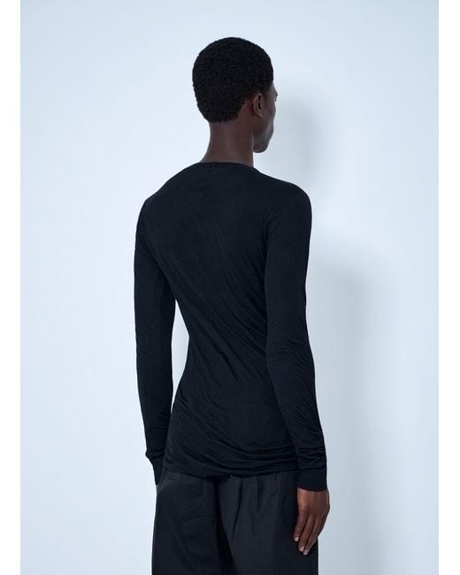 Rick Owens Blue Long Sleeve Crewneck Top for men