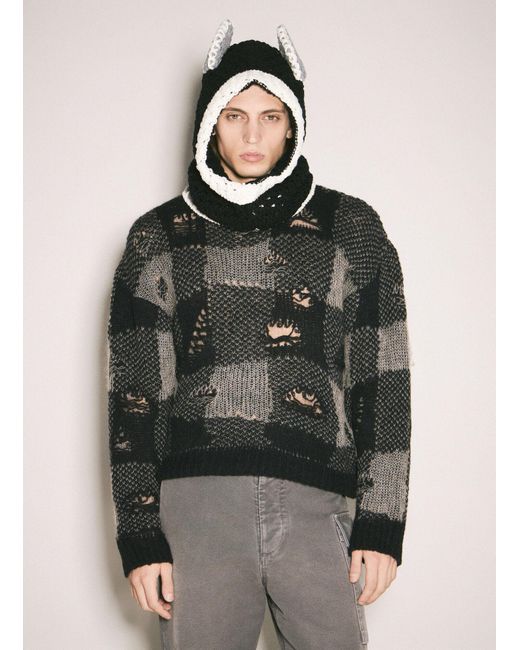 Marni Black Donkey Puppet Balaclava for men