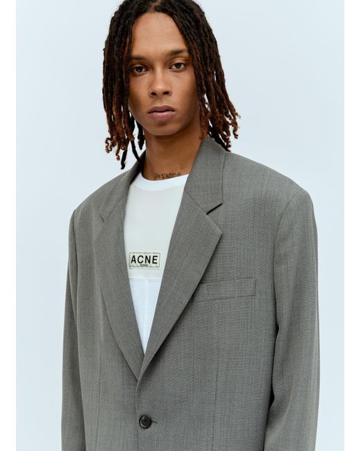 Acne Gray Relaxed-fit Suit Blazer for men