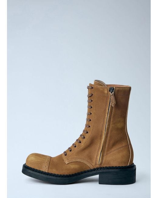Miu Miu Blue Faded Unlined Suede Boots