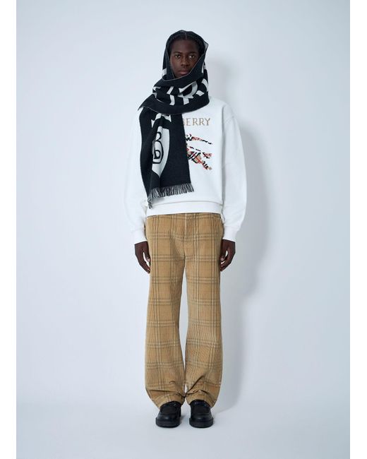 Burberry White Logo Motif Sweatshirt for men