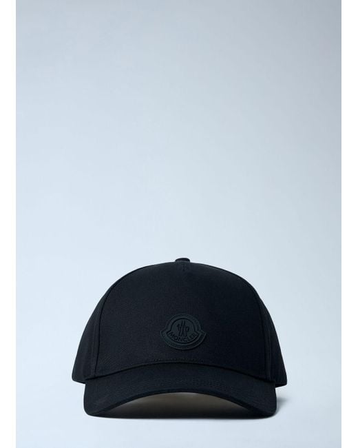 Moncler Blue Logo Motif Baseball Cap for men