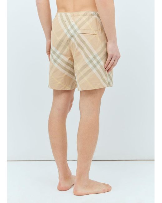 Burberry Natural Check Swim Shorts for men