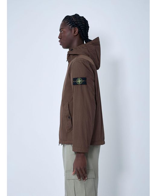 Stone Island Brown Logo Patch Jacket for men