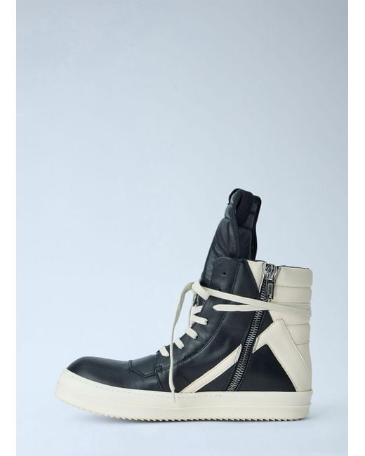 Rick Owens Blue Geobasket High-Top Sneakers for men
