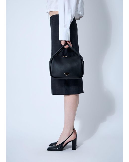 Prada Blue Darling Leather Handbag