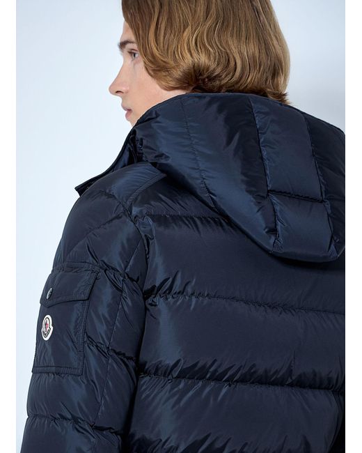 Moncler Blue Maya Matte Short Down Jacket for men