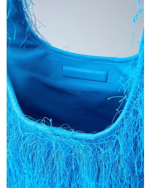Dries Van Noten Blue Marche Medium Tote Bag