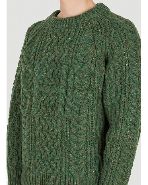 Sky High Farm Green Cable Knit Sweater for men
