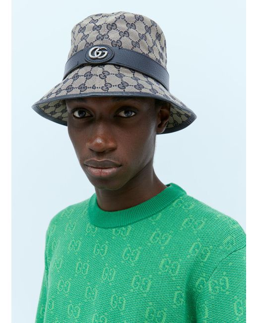 Gucci Green Gg Canvas Bucket Hat for men