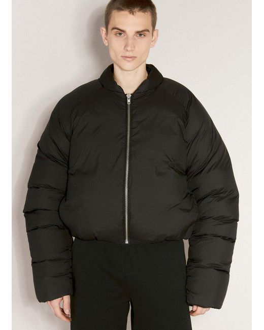 Entire studios Black Pillow Bomber Jacket for men