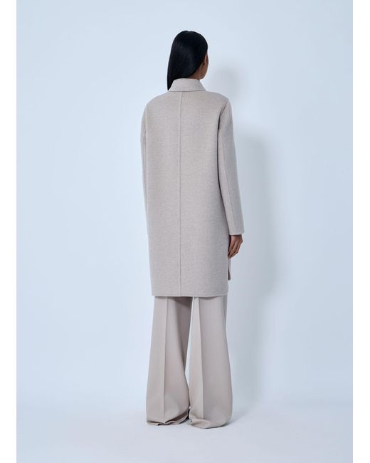 Max Mara Blue Longline Cashmere Coat