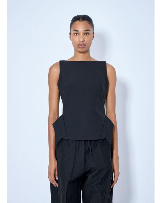 Rohe Blue Deconstructed Collar Top
