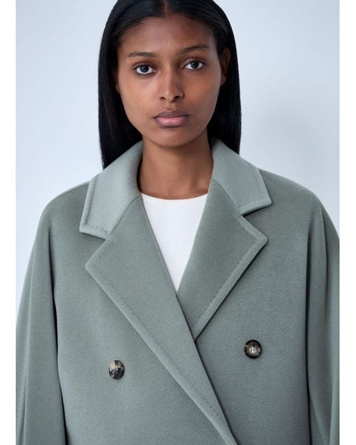 Max Mara Gray Wool-And-Cashmere-Blend Coat