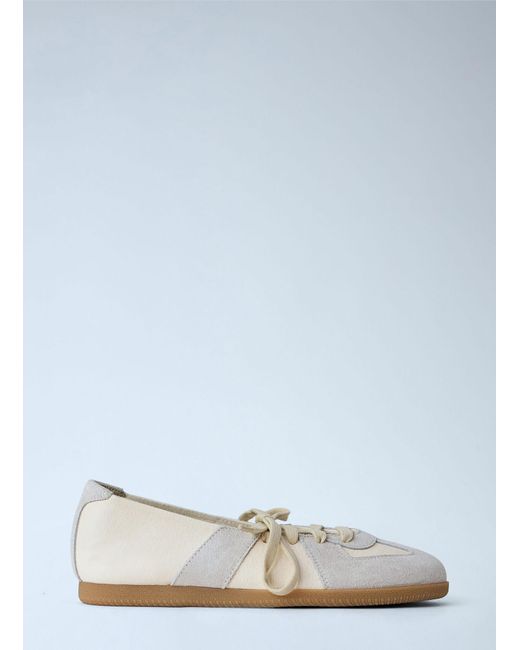 Maison Margiela White Replica Soft Laced Ballerinas