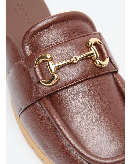 Gucci Brown Horsebit Leather Loafers