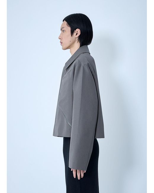 Rick Owens Blue Heizer Mac Jacket for men