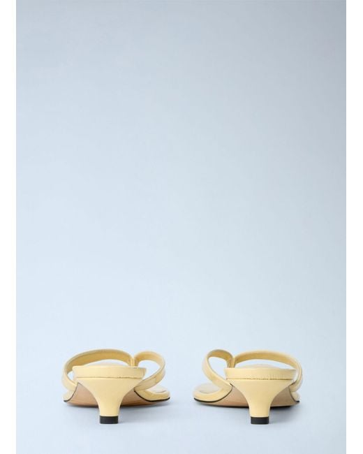 Totême Blue Naplack Heeled Flip Flops