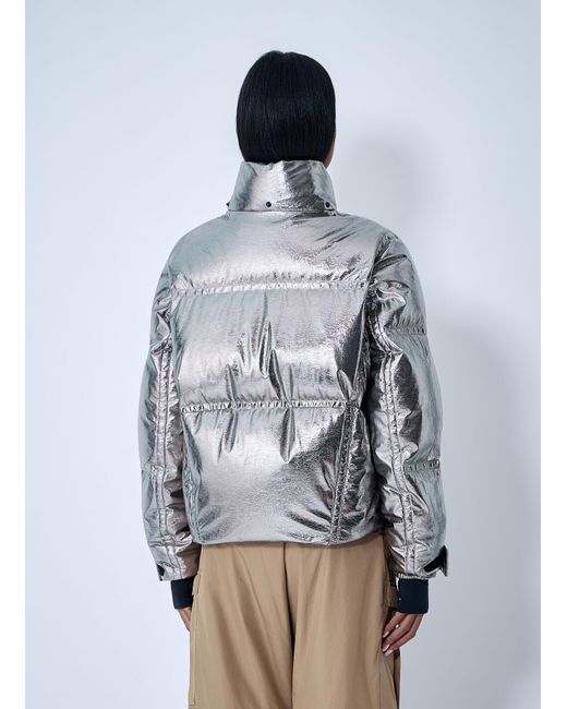 Moncler Gray Celaque Short Down Jacket