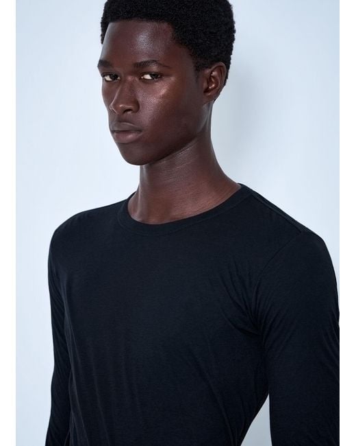 Rick Owens Blue Long Sleeve Crewneck Top for men