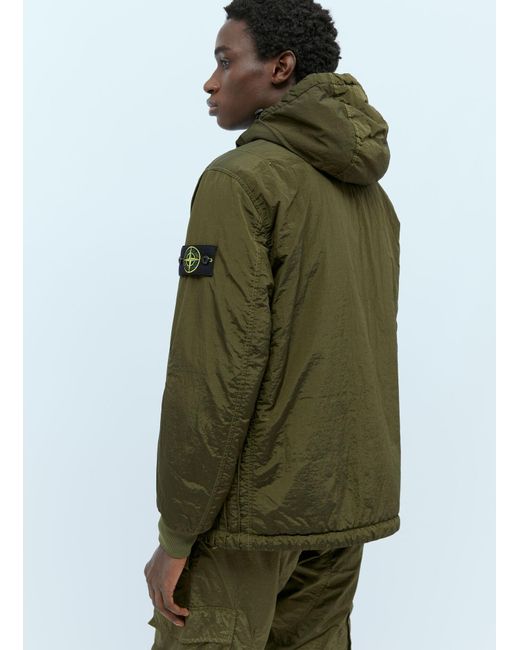 Stone Island Green Regenerated Nylon Jacket for men