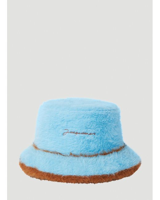 Jacquemus Le Bob Neve Fluffy Bucket Hat in Blue for Men | Lyst