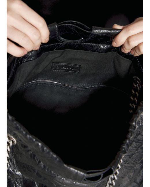 Balenciaga Gray Crush Tote Medium Shoulder Bag
