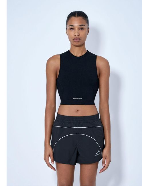 Balenciaga Blue Fitted Cut Top