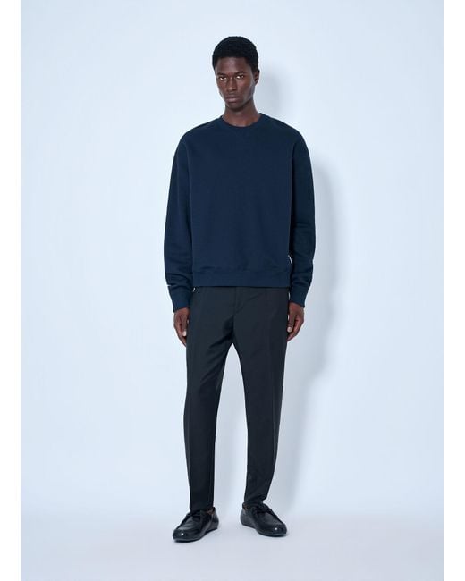 Jil Sander Blue Crewneck Sweatshirt for men