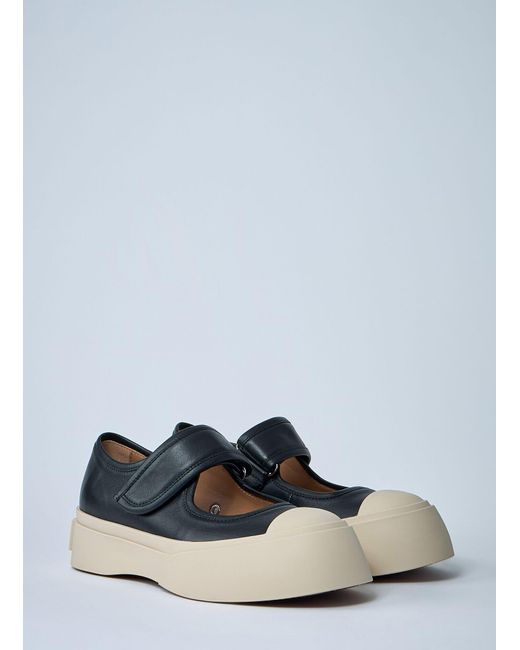 Marni Blue Mary Jane Platform Shoes