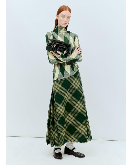 Burberry Green Rose Check Clutch