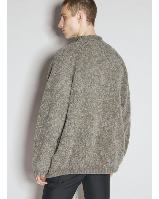 Undercover Gray High Neck Sweater for men