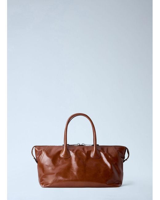 Miu Miu Brown Leather Top Handle Bag