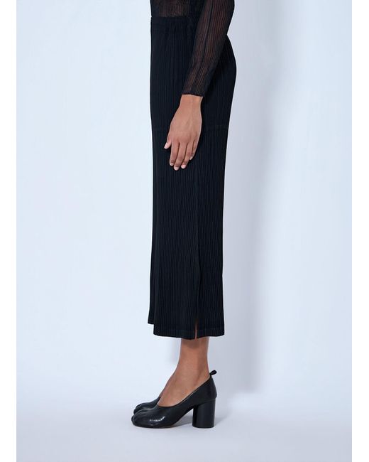 Issey Miyake Blue Hatching Pleats Pants