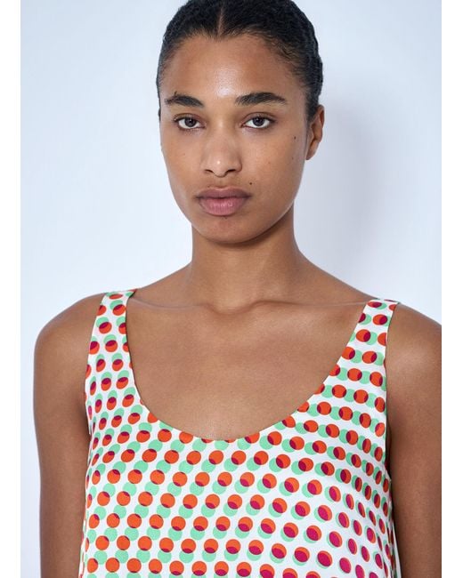 Dries Van Noten White Draz Polka-Dot Silk Maxi Dress