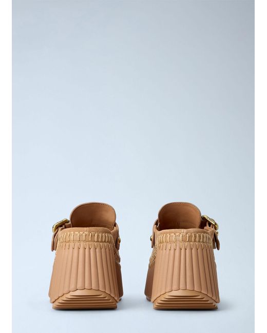 Chloé Blue Chloé Nama Wedge Mules